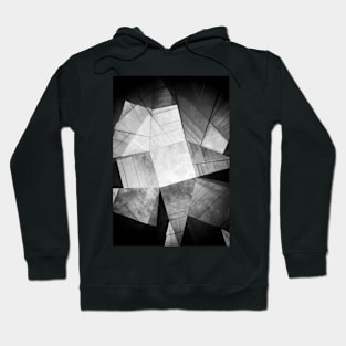 Symmetric glass facade within patio Photography Hoodie